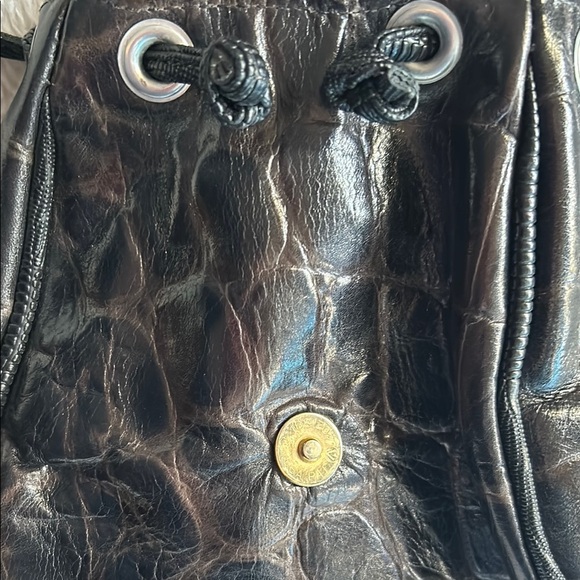 Vintage Claudia Beaded Black Leather Women's Bag - Picture 6 of 15